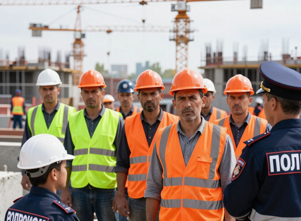 Мигранты выбрасывали паспорта во время облавы на стройке